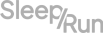 SLEEP . RUN white